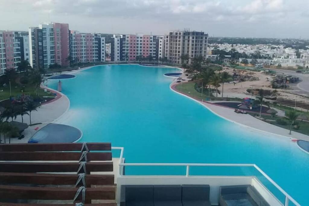 Departamento Con Laguna Artificial Cancún Extérieur photo